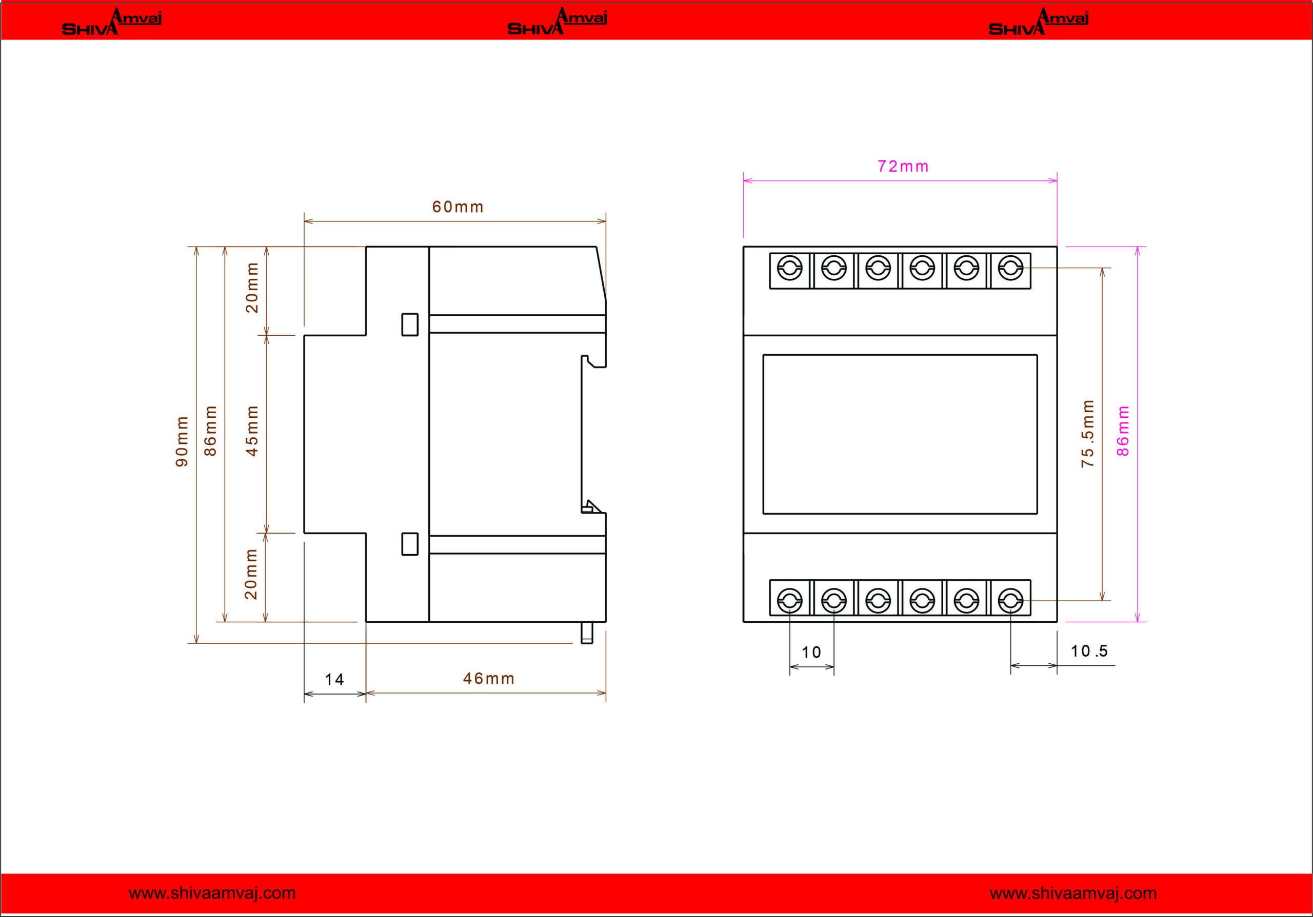 کنترل فاز شیوا امواج مدل MRB-2P کد 13B1